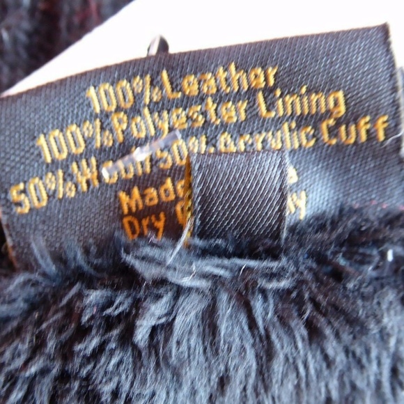 STEWART OF SCOTLAND LEATHER SHELL /FAUX FUR LINING - Picture 4 of 5